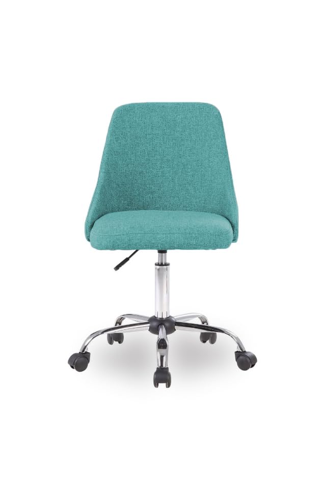 Image of Taskpro Fabric Upholstered Height-Adjustable 360 Swivel Revolving Office Study Desk Chair in Pista Color