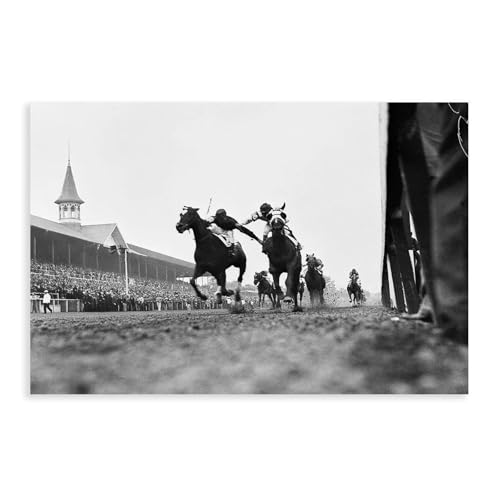 Affiche 1933 Kentucky Derby sur toile pour sublimer un mur vide de chambre