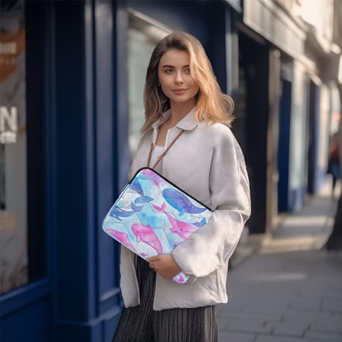 Funda para laptop 13-14 pulgadas impermeable con diseño de ballenas miniatura 7