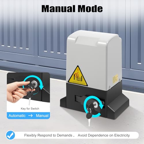 Moteur électrique portail coulissant 550W 1600kg avec mécanique robuste haute durabilité