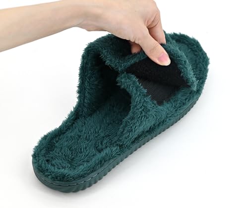 Image of Panda Bros Adjustable House Slippers for Men Soft Open Toe Breathable Indoor Outdoor Slip on Slides Slippers with Memory Foam for Home Bedroom