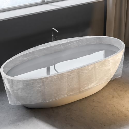 Styquenzer 4 Pcs Bath Tub Liners Bathtub Cover for Tub Disposable Bathtub Cover Liner Large Size (102Ã—47\") Portable Bathtub Lining Plastic Bag Bath Tub Liner Bag for Travel Salon Spa Household Hotel