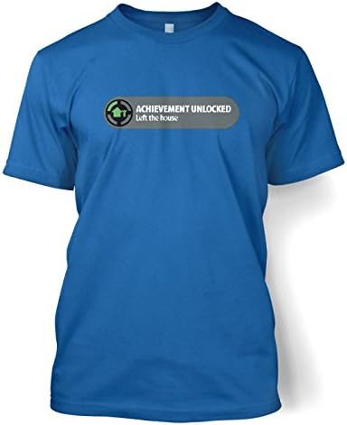 Achievement Unlocked t-shirt - Gamer Gaming Geeky tshirt - Royal Medium (38/40")