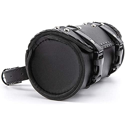 Bolsa de Horquilla para Moto de Cuero PU Negra miniatura 3