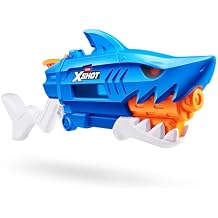 XSHOT Fast-Fill Shark Attack Water Blaster by ZURU Rapid-Fill Water Blaster with Shark Design, 33ft Range & 750ml Tank, Outdoor Summer Toy for Kids Ages 5+