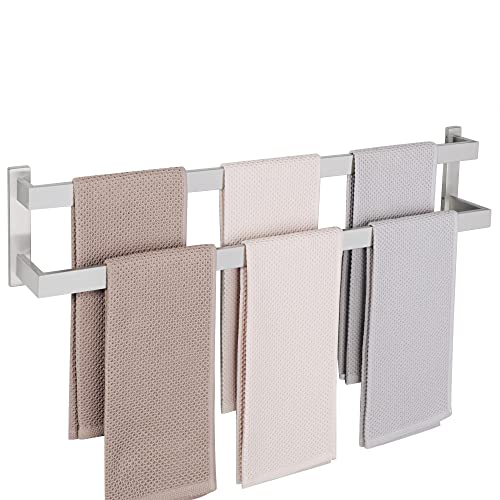 Alise Bath Double Towel Bars,Black Towel Holder Towel Racks For Bathroom Lavatory,Wall Mount Towel Hanger Sus304 Stainless Steel Towel Rail,Goy2800-Ls Brushed Nickel 32 Inch #TOP16