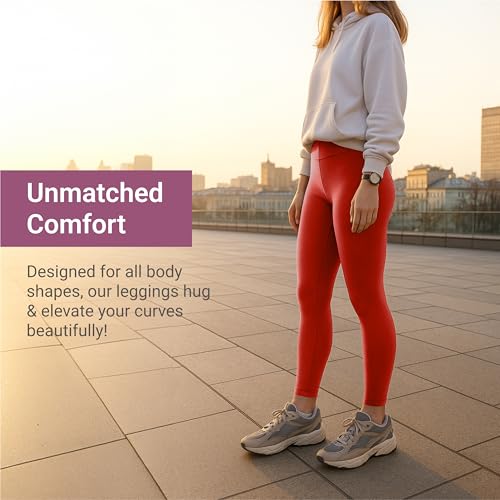 Image of SATINA High Waisted Leggings for Women - Comfortable and Stretchy in Versatile Sizes and Colors