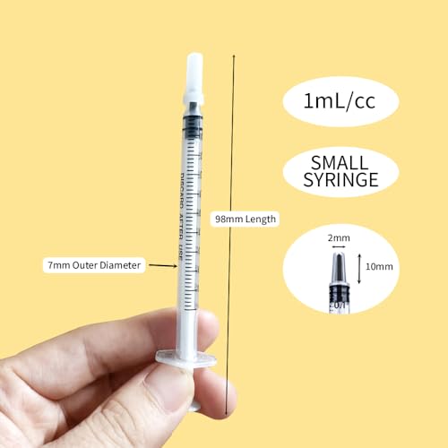 50 pcs 1ml syringes with caps oral dispenser individually sterile warpped for medicine dropper colostrum collect feeding pets liquid
