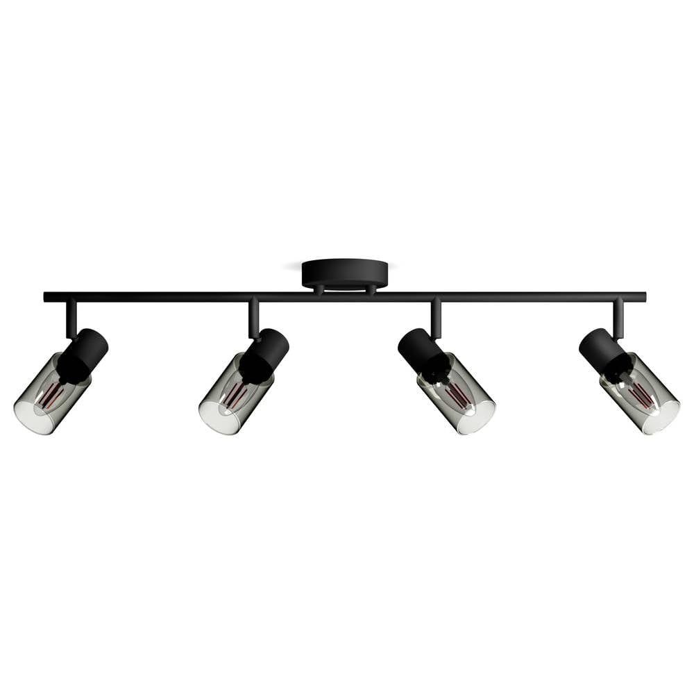 Philips Palms LED 4er Spotleuchte, E14 Lampe nicht enthalten, Schwarz, IP20