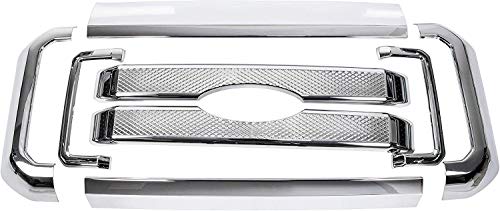 Youngercar Grille Cover For 2011-2016 Ford F-250 F-350 F-450 F-550 Super Duty Front Bumper Hood Chrome Abs Grill Cover-8Pcs #TOP1