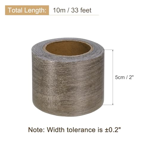 Image of uxcell Wood Grain Tape, 2 inch x33 Ft Self Adhesive Wood Grain Repair Patch for Baseboards, Doors, Floor Repair, Furniture Home Decor Gray Oak
