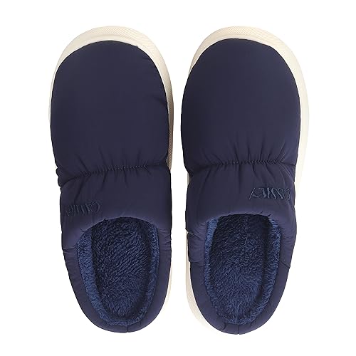 Image of CASSIEY Slippers for Mens Winter Home Indoor Outdoor Warm Thick Sole Waterproof down Cotton Slipper