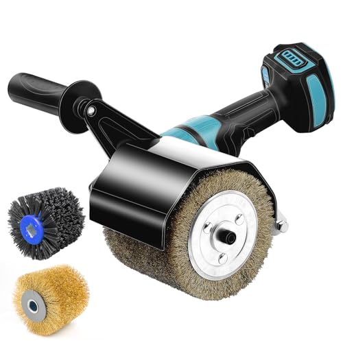 Máquina de Satinado Compatible con Makita18V Lijadora de Cepillo Inalámbrico, Lijadora de Rodillo para Madera, Plástico LED de 3 Velocidades para Renovación de Superficies (Sin Batería)