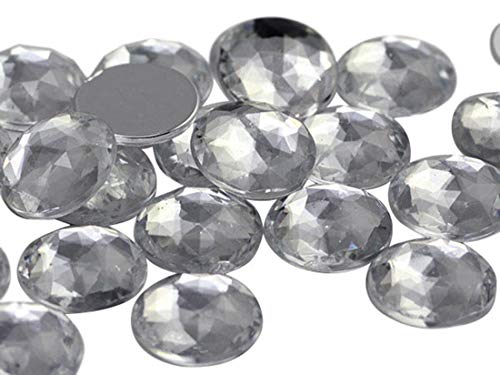 18Mm Flat Back Round Acrylic Jewels Pro Grade - 30 Pieces (Crystal Clear A01) #TOP3