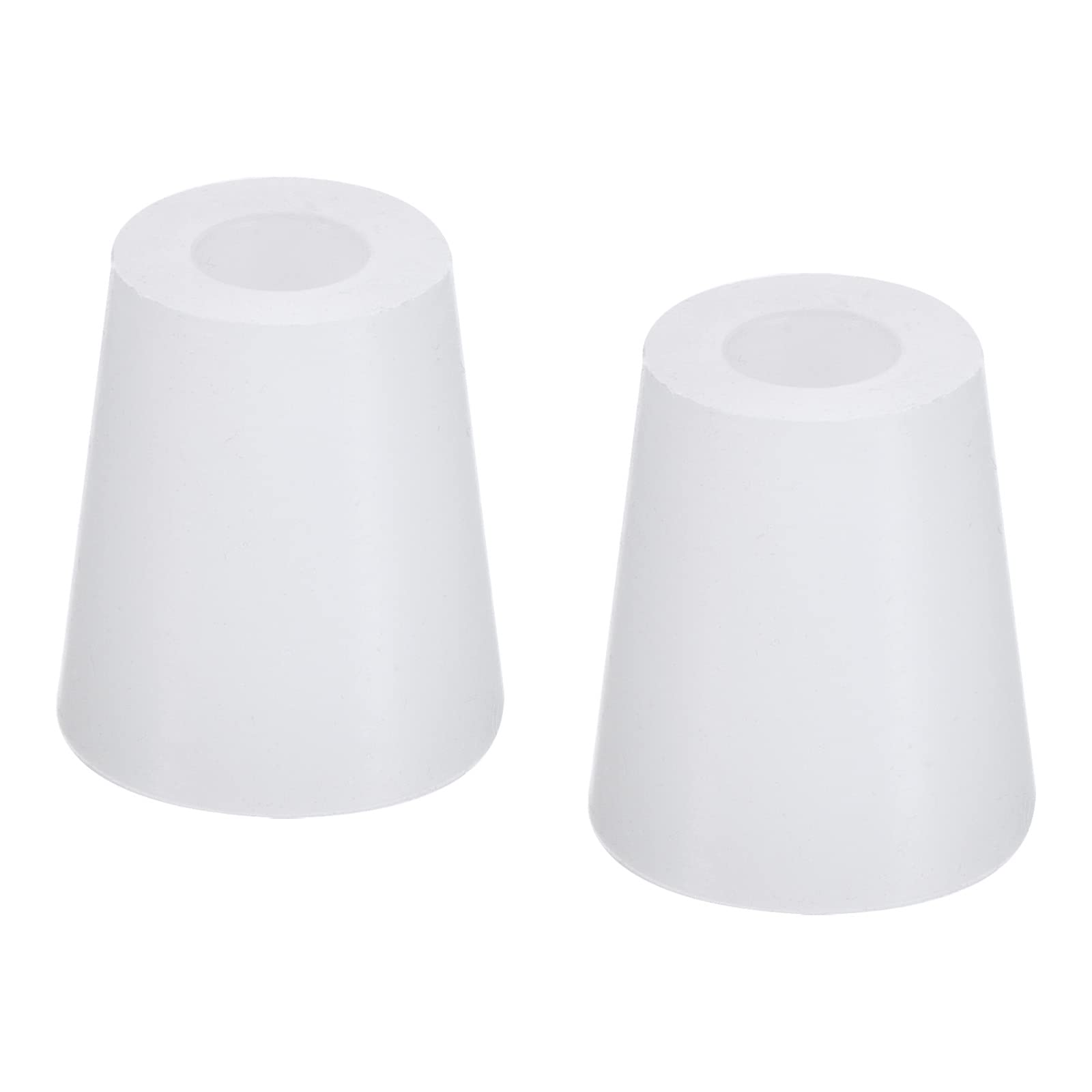 YOKIVE 2Pcs Silicone Rubber Stoppers with Hole, Tapered Plugs with High-temperature Resistance, 17mm - 23mm
