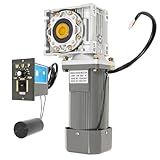 Worm Gear Reducer Motor with Speed Controller 1:50 Reduction, AC 110V 370W Reduction Ratio Gear Motor, Adjustable Variable Speed High Torque Reducer Motor 27 RPM