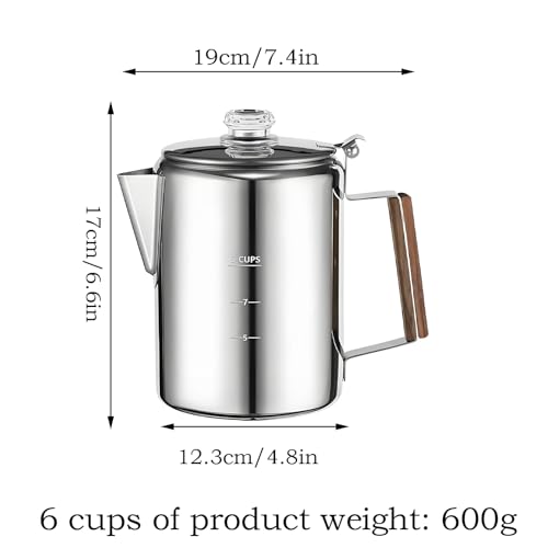 Cafetière percolateur pour feu de camp et plage | Machine vintage compacte