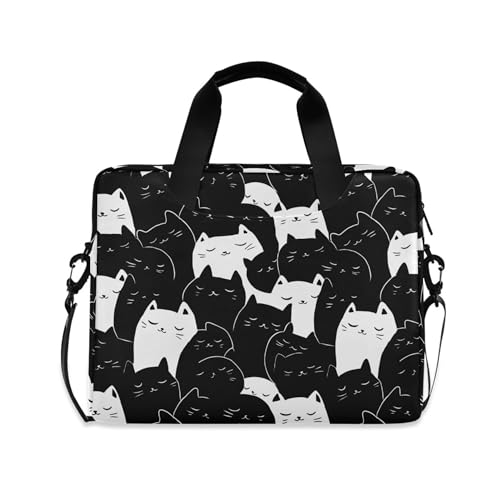 Maletín para portátil ALAZA con diseño Black&white Kitten