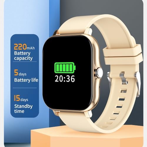 Smart Watch for Women Men(Answer/Make Calls), Smartwatch for iOS and Android,Fitness Tracker Watch IP67 Waterproof, Heart Rate, Sleep Monitor and Steps Calories Counter (Rose Gold) 6 412S31B0dUL. AC