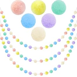 3pk Pastel Pom Pom Garland...