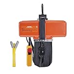 VEVOR Paranco elettrico a catena, Capacità carico max. 499 kg, Altezza sollevamento max. 4,5 m, 580 W, Carroponte monofase con catena G100, Telecomando cablato 3 m, per garage, officina, hotel