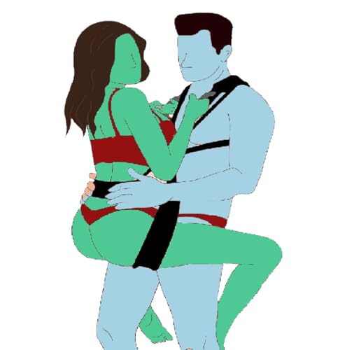 BDSM Sex Bondage Restraints Thigh Harness Kit Handcuffs for Adults Bedroom Bondge Ties for Bed Restraints Sex Rope Hand Ties for Adult Play Queen Bed Sex Resistance Bands with Ankle Strap Men Sweater