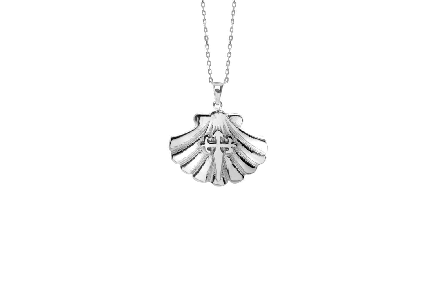 Pendentif Argent Coquille Saint-Jacques ciselé de haute précision - 6