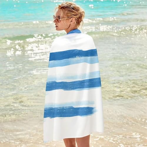 Duushuait Ręcznik plażowy z mikrofibry duży 100 x 200 cm niebieski ananas ręcznik gimnastyczny szybkoschnący antypiaskowy chłonny cienkie i kompaktowe ręczniki plażowe dla kobiet mężczyzn podróży