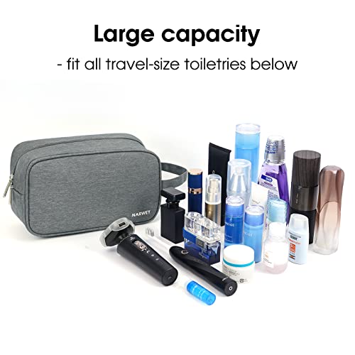 Narwey Travel Toiletry Bag For Men And Women Traveling Dopp Kit Shaving Bag For Toiletries Accessories (Grey) #TOP3