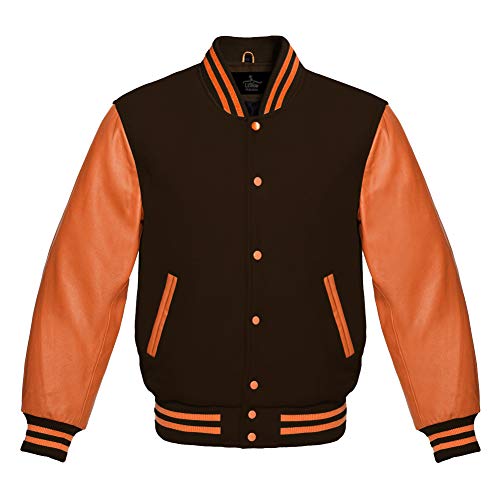Men's Varsity Baseball Letterman Bomber Jacket Premium Wool & Genuine All Colour Leather Sleeves jackets
