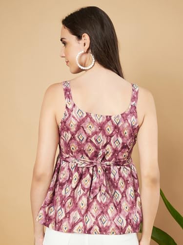 Image of COTLAND Fashions Designer Pre-Shrunk Cotton Peplum Top for Women