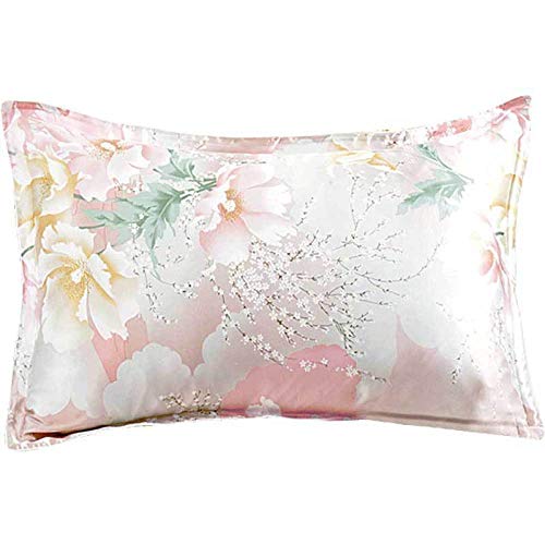 100% mulberry silk pillowcase latex pillow pillowcase for hair and skin with yarn count SilK pillowcase-silk pillowcase, 1 pack-Perfume lily_40cmX60cm