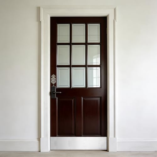 Plaque de protection pour porte acier inoxydable plinthe robuste intempéries