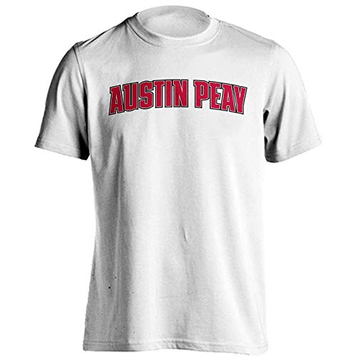 Sport Your Gear Austin Peay Governors Classic Arch Basic Collegiate Logo T-Shirt (White, Large)