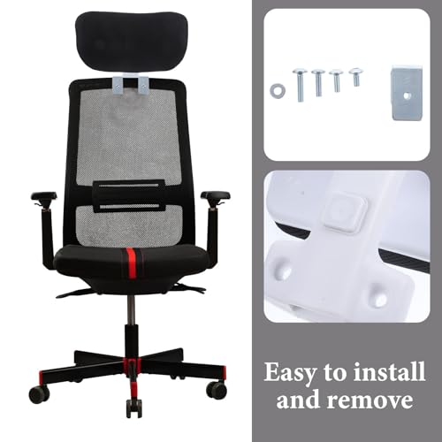 Chaise de bureau ergonomique avec dossier réglable noir et blanc modèle C