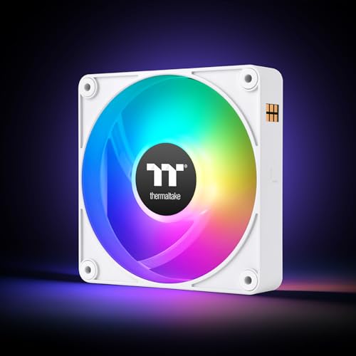 Image of Thermaltake CT120 EX ARGB Sync PC Cooling Fan White (3-Fan Pack), Magnetic Connection, 5V Motherboard Sync, 16.8 Million Colors 9 Addressable LEDs, 120 mm Case /Radiator Fan, CL-F190-PL12SW-A