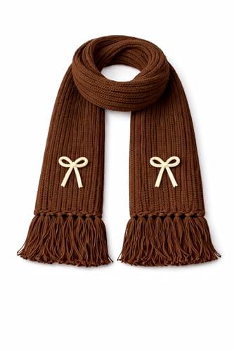 Image of KB STAR Cute Bow Women Casual Luxurious Premium Checkered Acrylic Woolen Muffler /Scarf /Stole for Winter