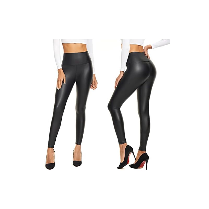 FULLSOFT-Faux-Leather-Leggings-Pants-for-Women-High-Waisted-Stretchy-Pleather-Pants-with-Fleece-Lined