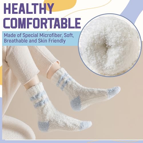 Image of DoSmart Fuzzy Socks For Women Slipper Warm Fluffy Soft Winter Cozy Plush Cabin Sleep Christmas Home Socks