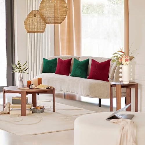 Housse de coussin en velours côtelé pour rénover un vieux canapé