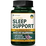 Valerian Root Extract Sleep Support Capsules, Passion Flower Supplement for Better Sleep, Fall Asleep Fast & Relaxation. Pastillas de Valeriana y Pasiflora para Dormir Profundamente. 90 Count