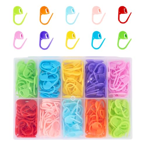 LKbeuuu 200 Pcs Locking Stitch Markers Set Comes with a Storage Case