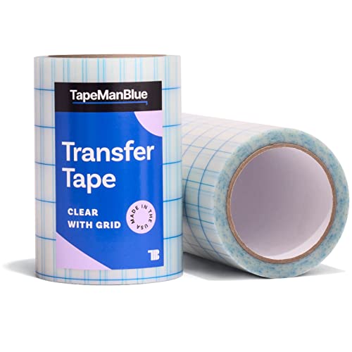 6" X 100' Roll Of Clear Transfer Tape For Vinyl, Made In America, Vinyl Transfer Tape With Alignment Grid For Cricut Crafts, Decals, And Letters #TOP10