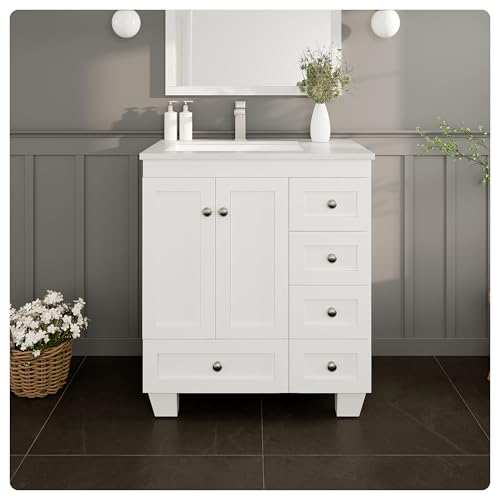 Eviva Happy 30 Inch White Vanity