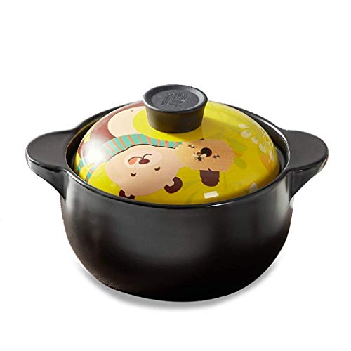 Olla de cerámica para cocinar Cazuela Cubierta de Hierro Fundido esmaltado Sartén de Hierro Fundido esmaltado (A)