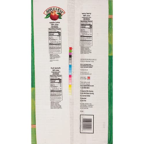 Gourmet Kitchn Apple & Eve 100% Juice Variety Pack | Fruit Punch, Very Berry And Apple Juice | Zero Sugar - 2 Boxes (6.75Oz / 36 Ct. Each Box), Total 72 Juice Packs #TOP7