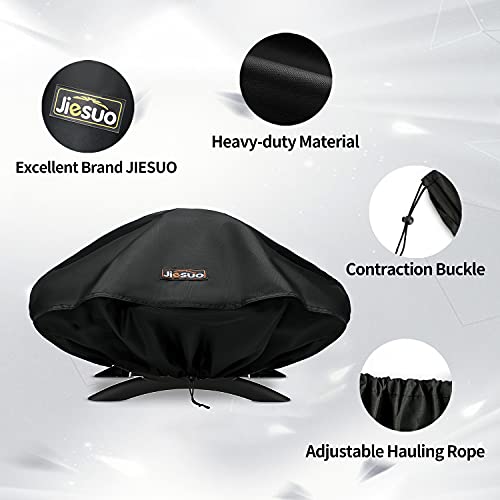Image of Grill Cover for Weber Q Series, BBQ Cover for Weber Q1200, Q1000 and Q100 Series Portable Grill Accessories