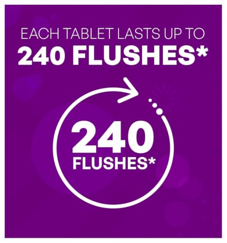 Image of Pack of 20 Lavender Toilet Cleaner Blocks Pack of 20| Drop-In Toilet Tank Tablets | Purple Water Effect, Fights Stains, Whitens Bowl | Long Lasting Cleaning Action (Lavenderrr 20 Tablettss)