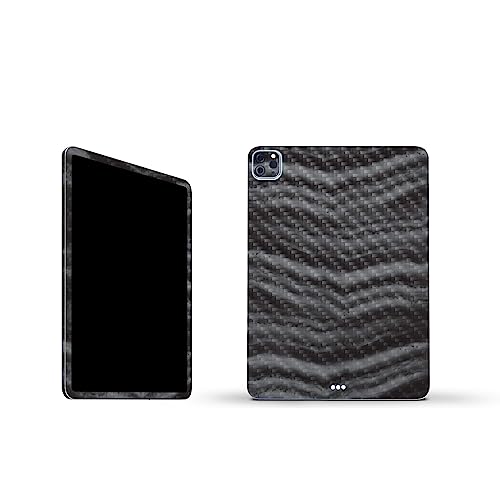 Image of MightySkins Carbon Fiber Skin Compatible with Apple iPad Pro 11 inch M2 4th Gen (2022) Full Wrap Kit - Smoky Quartz | Protective, Durable Textured Carbon Fiber Finish | Easy to Apply | Made in The USA