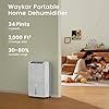 Waykar 2,000 Sq. Ft Energy Star Dehumidifier for Home and Basements, with Auto or Manual Drainage, 0.6 Gal Water Tank Capacity